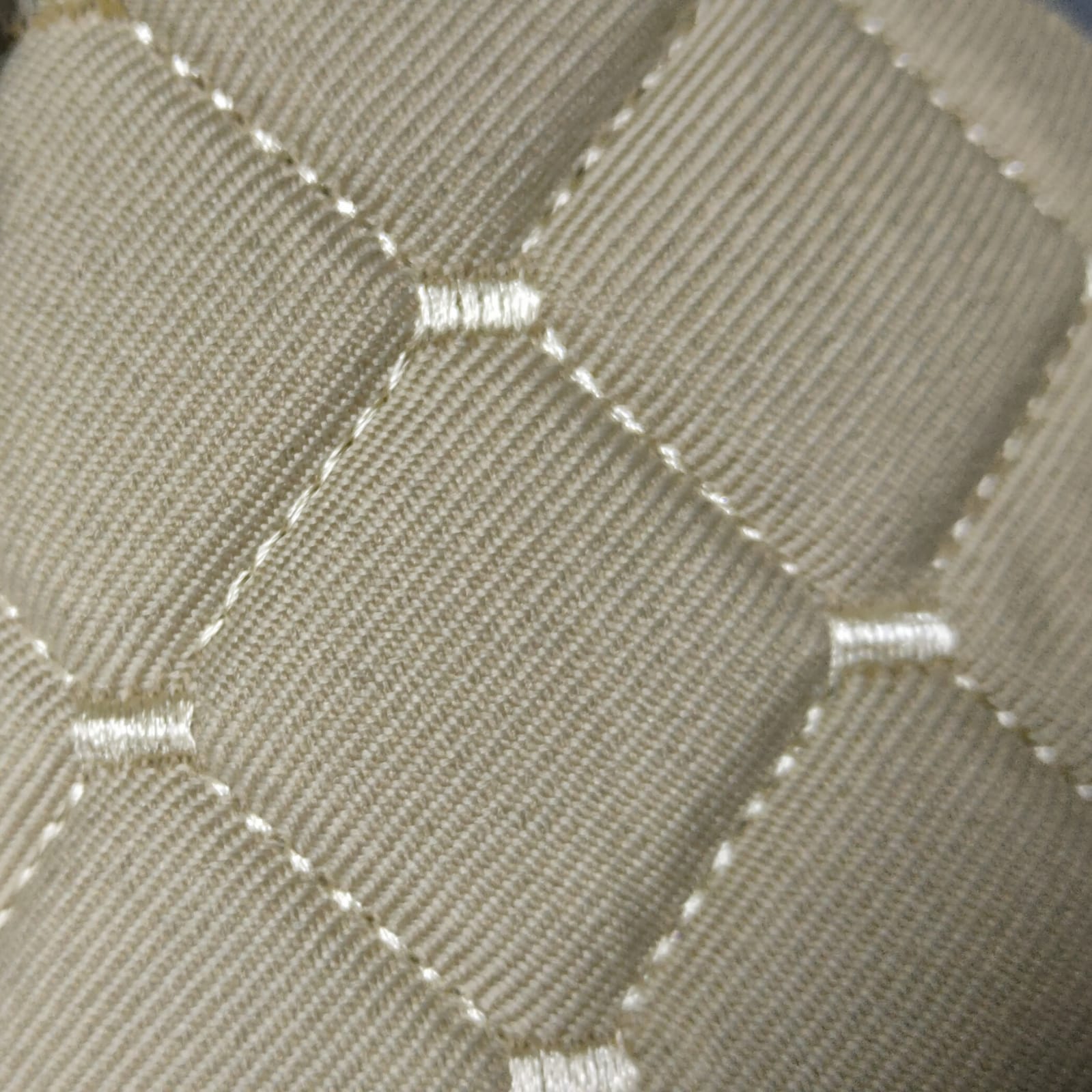 Eviza Jakar Nakışlı Kumaş (Bej İp)