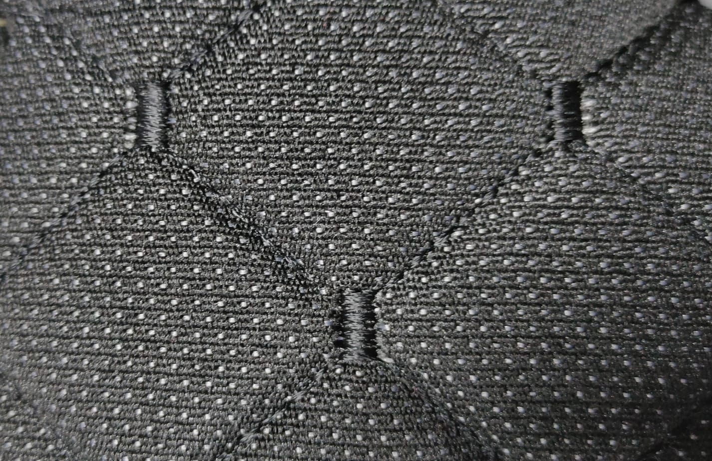 Eviza Jakar Nakışlı Kumaş (Siyah İp)